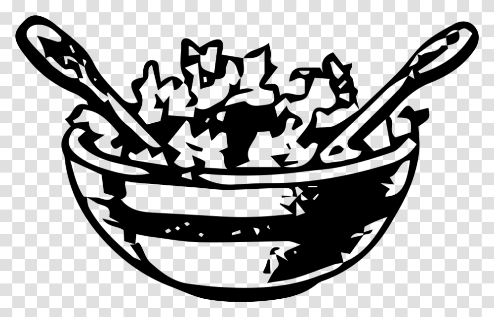 Salad Bowl Clipart Black And White Black And White Clipart Salad, Gray, World Of Warcraft Transparent Png