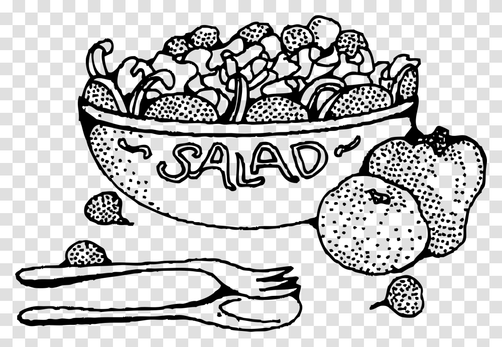 Salad Clipart Black And White, Gray, World Of Warcraft Transparent Png