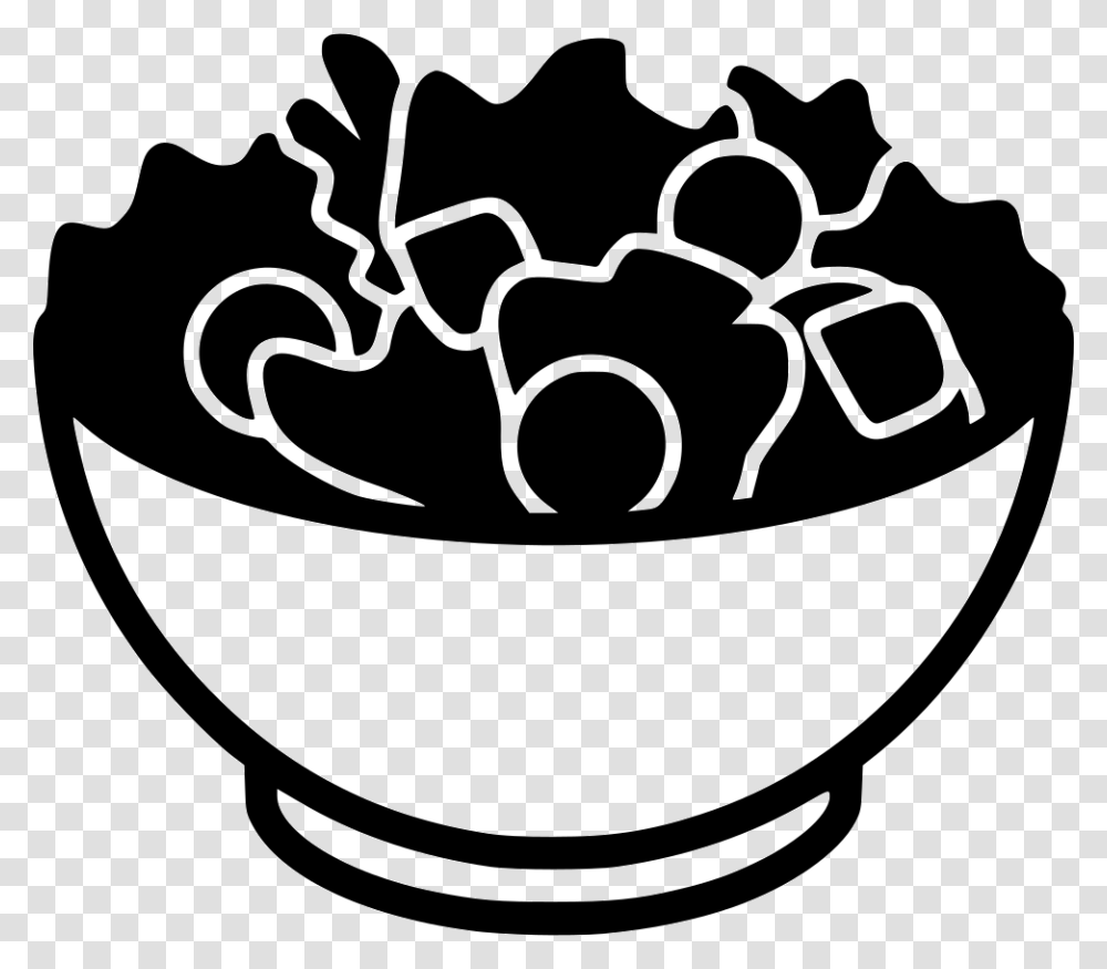 Salad Icon, Bowl, Stencil, Cup, Coffee Cup Transparent Png