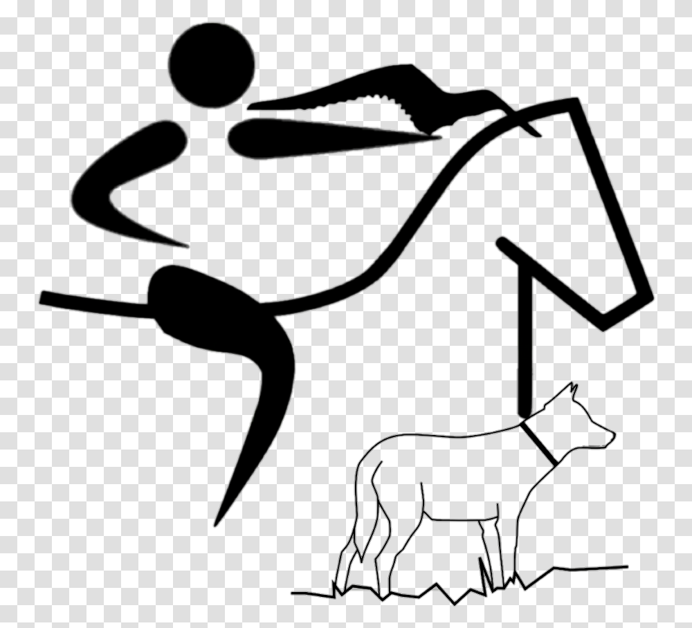 Salbuurun Pictogram Stick Man On A Horse, Bow, Animal, Insect, Invertebrate Transparent Png