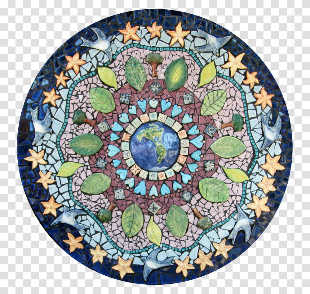 Salem Peace Mosaic Mandala Lr, Tile, Rug, Clock Tower Transparent Png