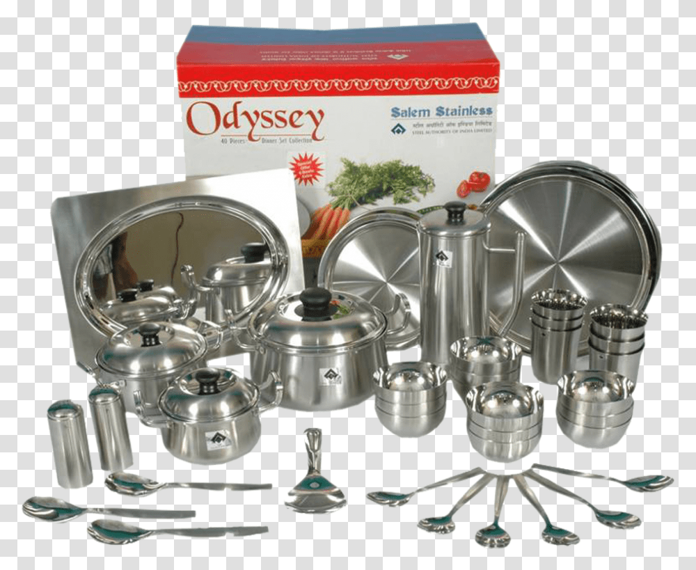 Salem Stainless Steel Dinner Set, Mixer, Appliance, Machine Transparent Png