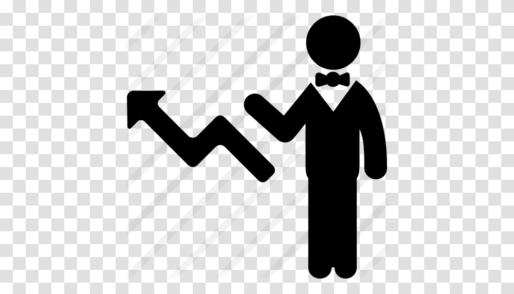 Sales Symbol Of Up Arrow And A Businessman, Gray, World Of Warcraft Transparent Png