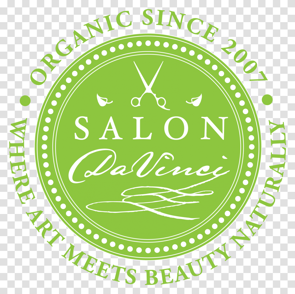 Salon Davinci - Where Art Meets Beauty...naturally Academia Cesar Chavez, Label, Text, Symbol, Green Transparent Png