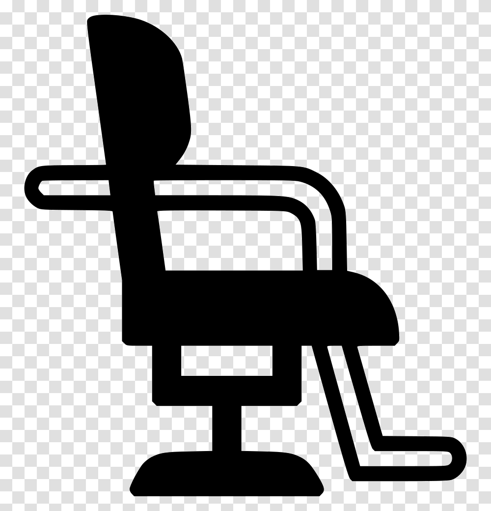 Salon Furniture Barber Hair Cutting Hairdresser Chair Icon, Silhouette, Lawn Mower, Rocking Chair Transparent Png
