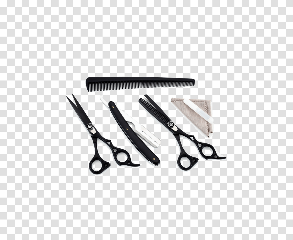 Salon Scissor With Straight Razor, Scissors, Blade, Weapon, Weaponry Transparent Png