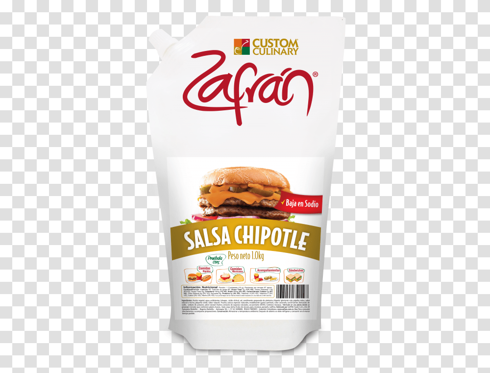 Salsa Chipotle Dp1kg Cara Custom Culinary, Burger, Food, Advertisement, Poster Transparent Png