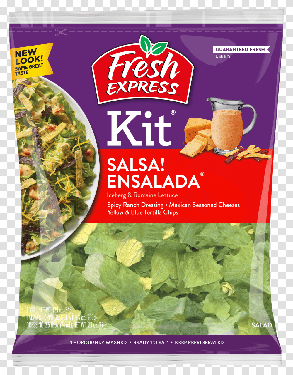Salsa Ensalada Salad Kit Fresh Express Salsa Ensalada Transparent Png