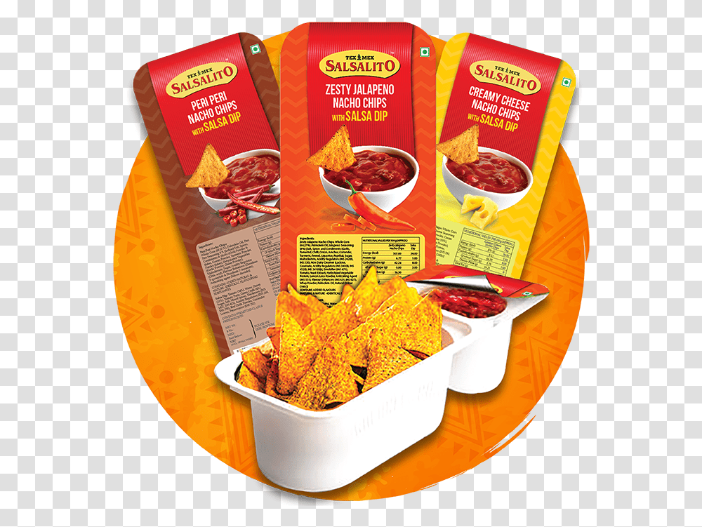 Salsalito Nacho Chips With Dip, Advertisement, Flyer, Poster, Paper Transparent Png