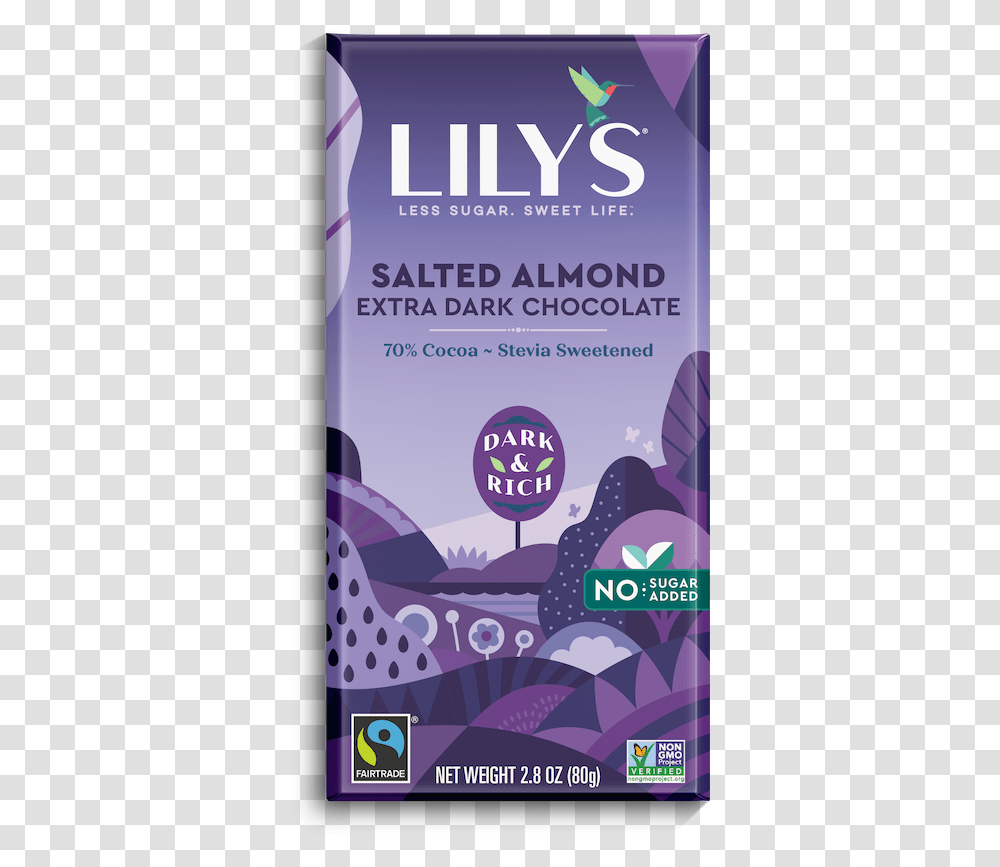 Salted Almond Lily's Dark Chocolate Salted Almond, Flyer, Poster, Paper, Advertisement Transparent Png