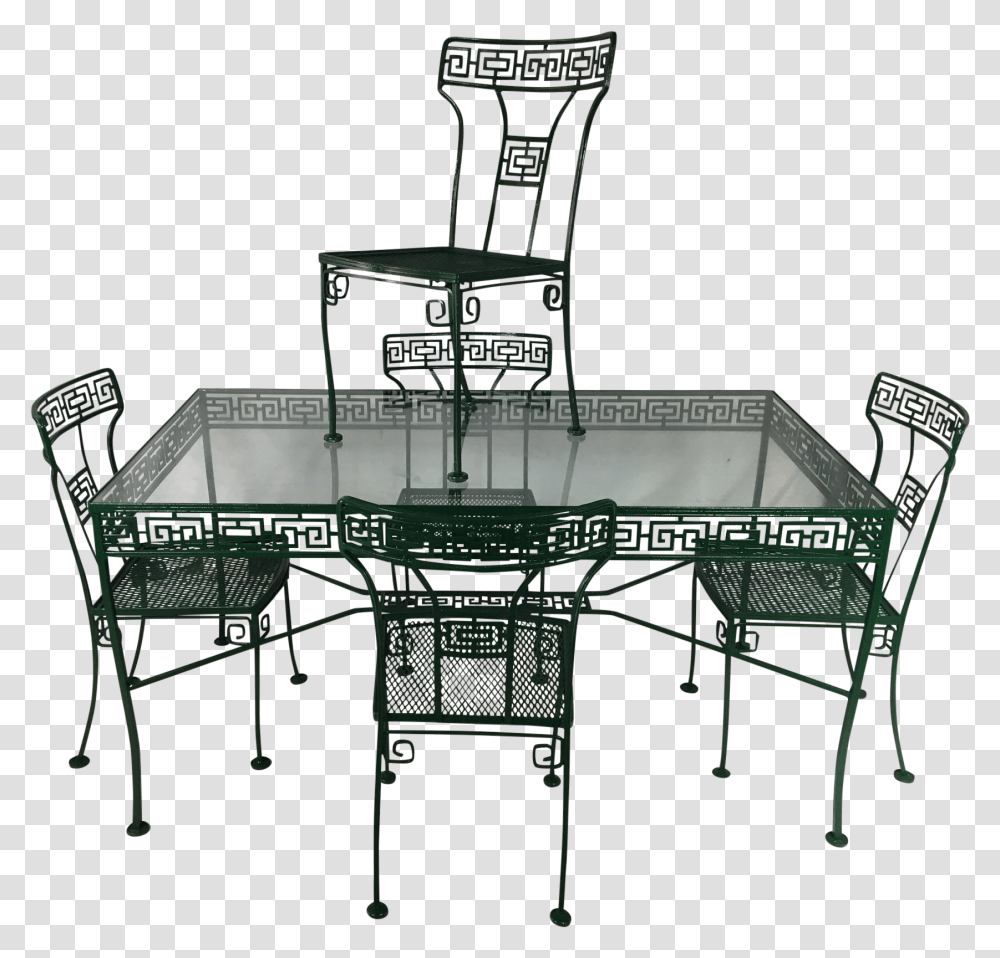 Salterini Greek Key Table For Sale, Furniture, Chair, Cradle, Tabletop Transparent Png