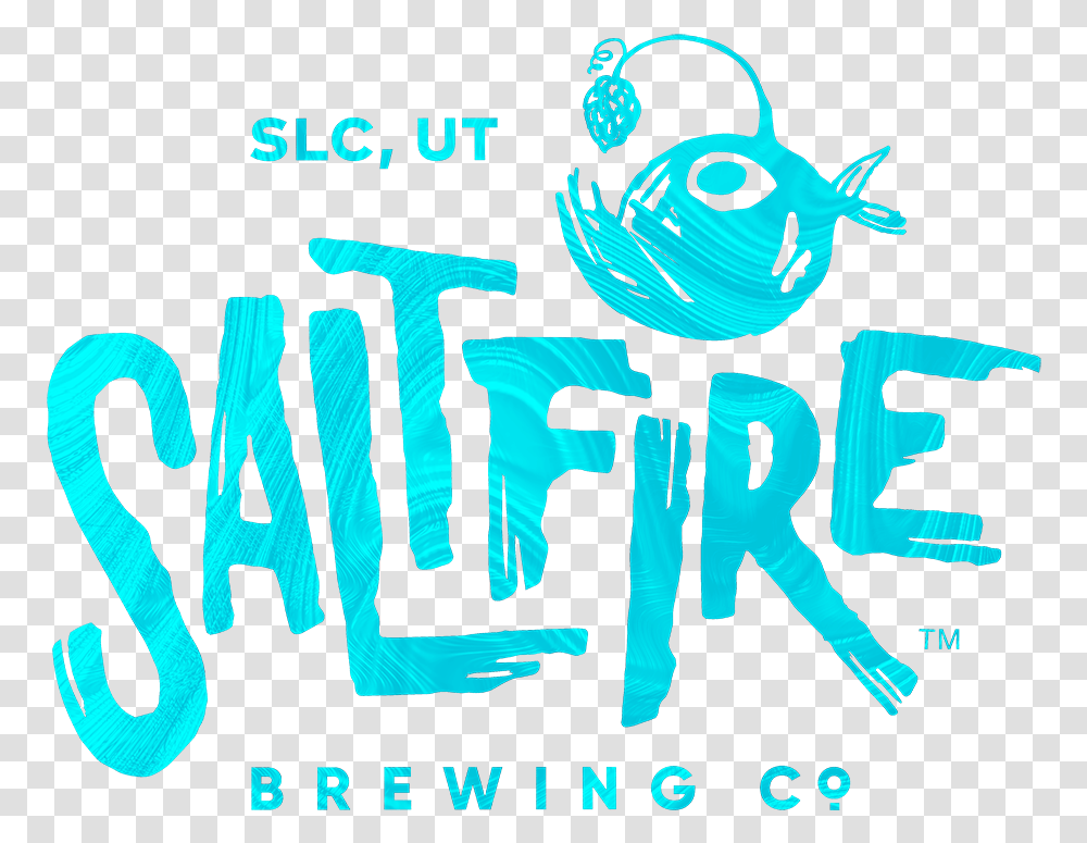 Saltfire Logo Lightblue Sq Sm Saltfire Brewing, Alphabet, Poster, Advertisement Transparent Png