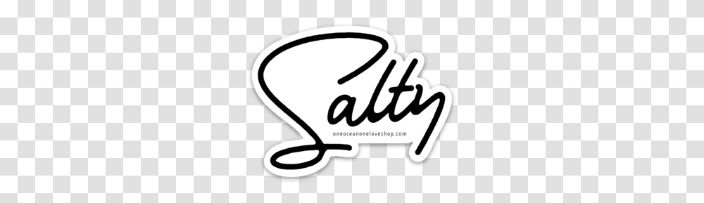 Salty Bumper Sticker One Ocean One Love, Label, Handwriting, Dynamite Transparent Png
