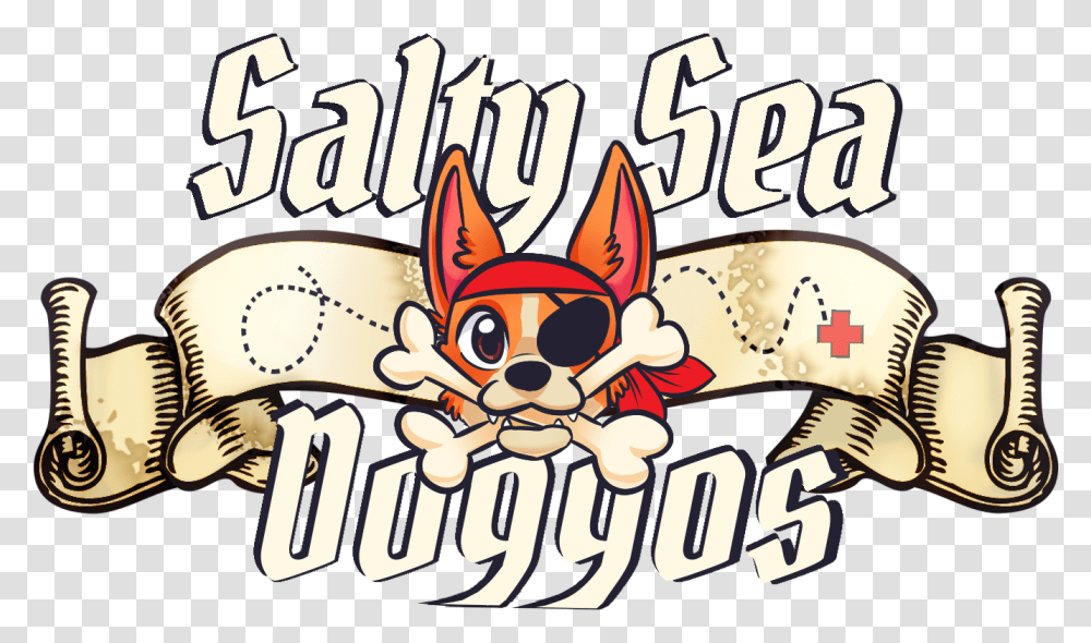 Salty Sea Doggos Cartoon, Label, Leisure Activities, Word Transparent Png