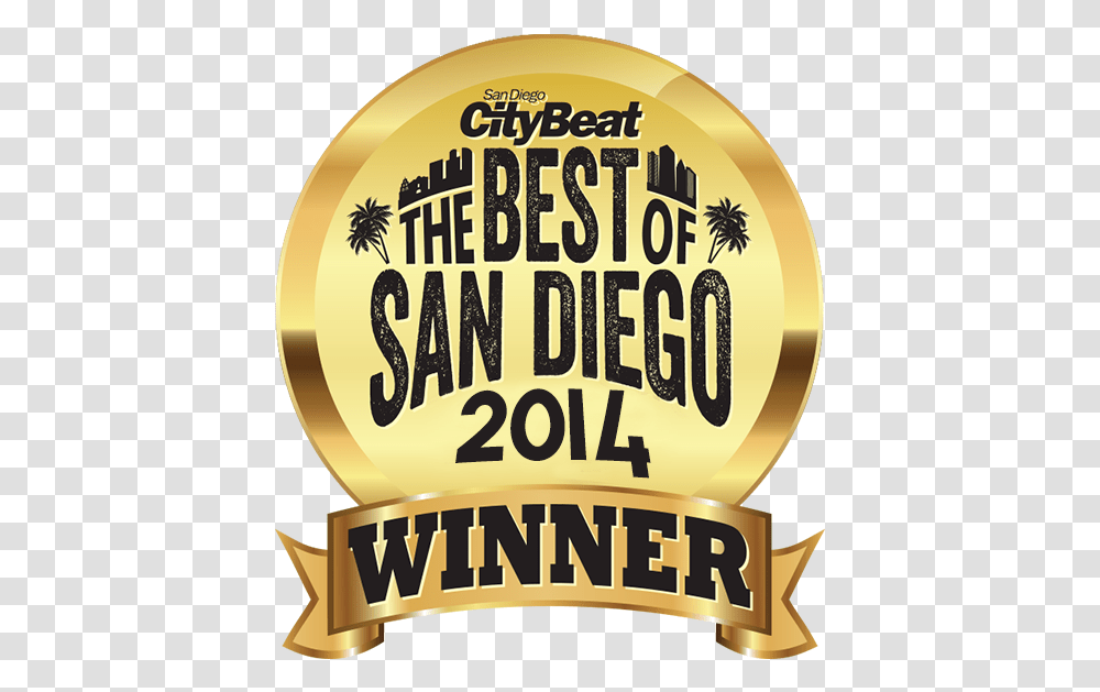 Salud Catering Formerly San Diego Taco Company Ca San Diego City Beat, Logo, Symbol, Gold, Trophy Transparent Png