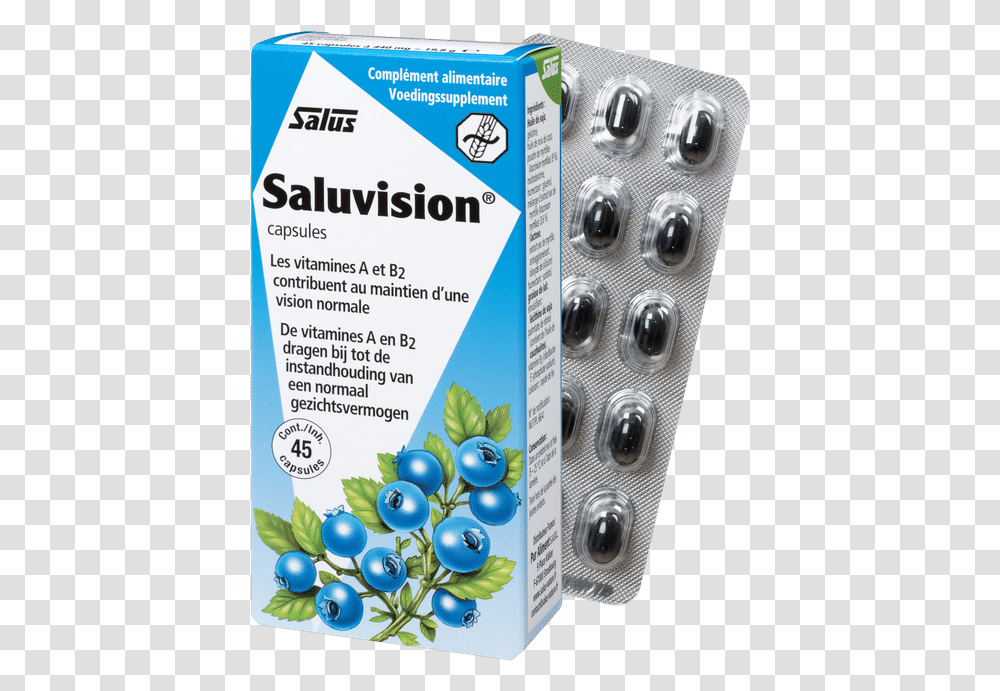 Salus Haus Saluvision Eye Protection Capsules Saluvision, Medication, Pill Transparent Png