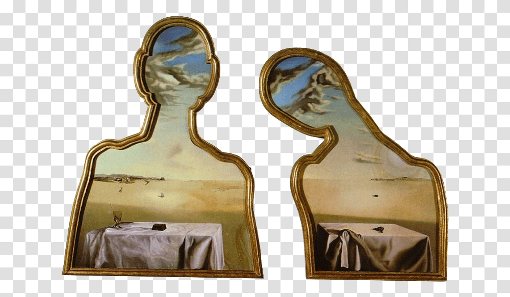 Salvador Dali Couple With Their Heads, Furniture, Apparel Transparent Png