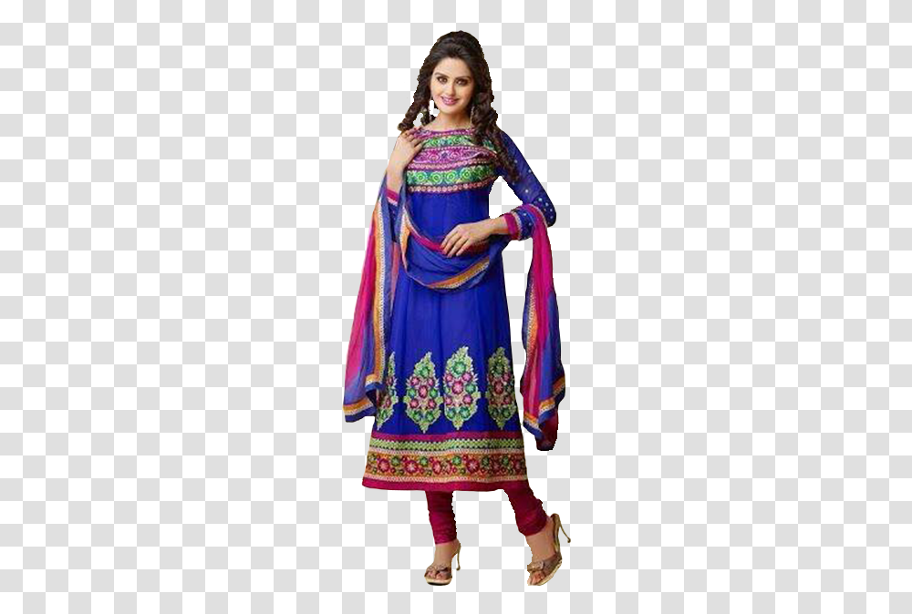 Salwar Suit Lady, Apparel, Sari, Silk Transparent Png