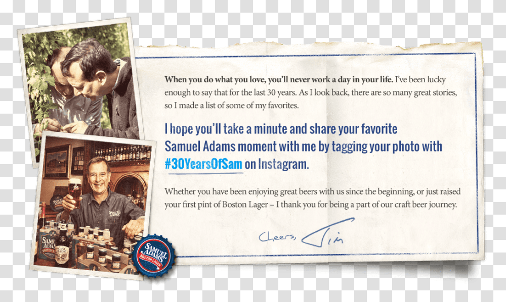 Sam Adams Boston Lager Back Label, Person, Document, People Transparent Png