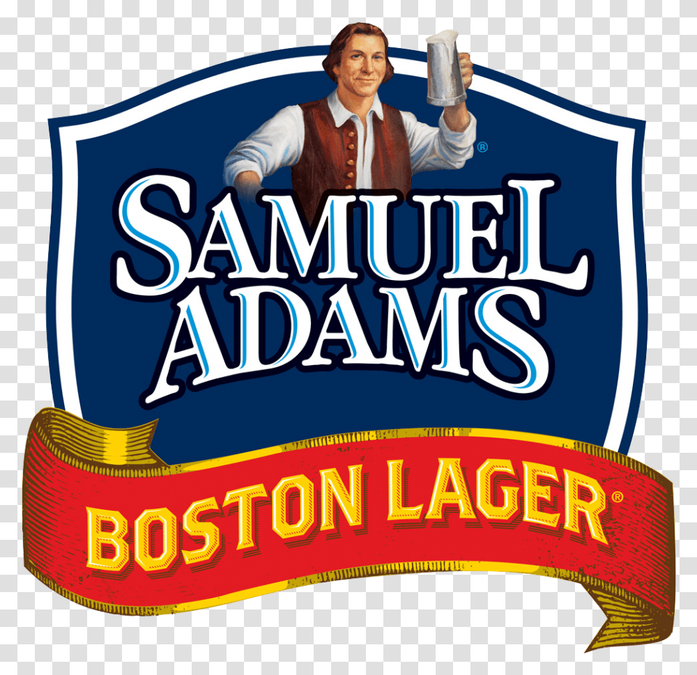 Sam Adams Logo Sam Adams Boston Lager Logo, Person, Advertisement, Poster Transparent Png