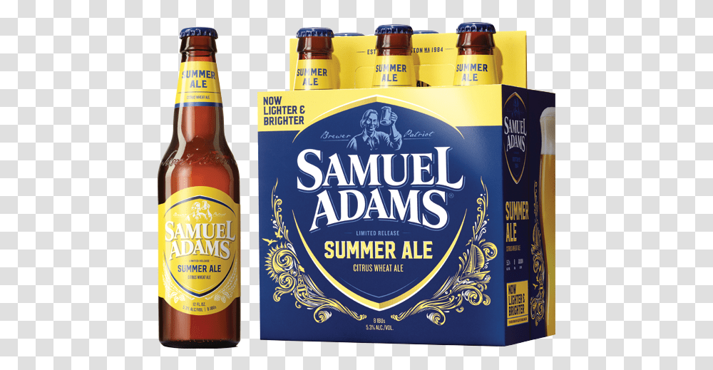 Sam Adams Summer Ale 12 Pack, Beer, Alcohol, Beverage, Drink Transparent Png