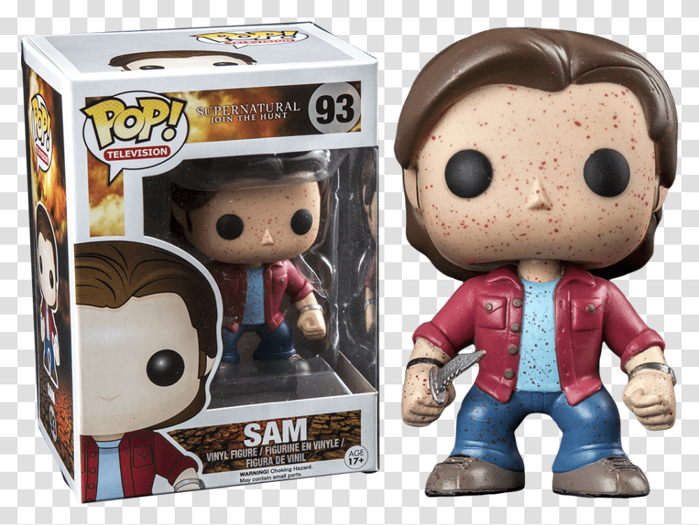 Sam And Dean Funko Pop Supernatural Bloody, Toy, Helmet, Figurine Transparent Png