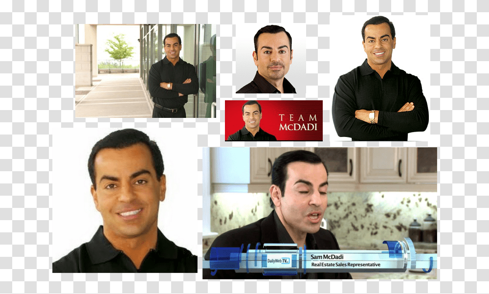 Sam Mcdadi Lover Fighter Real Estate Guy Sam Mcdadi Face Transformation, Person, Collage, Poster, Advertisement Transparent Png
