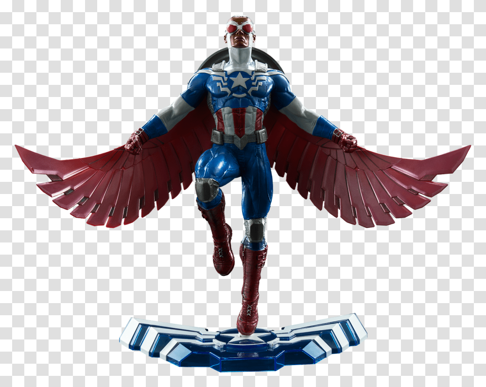 Sam Wilson As Captain America Marvel Gallery 10 Pvc Sam Falcon Captain America, Toy, Figurine Transparent Png