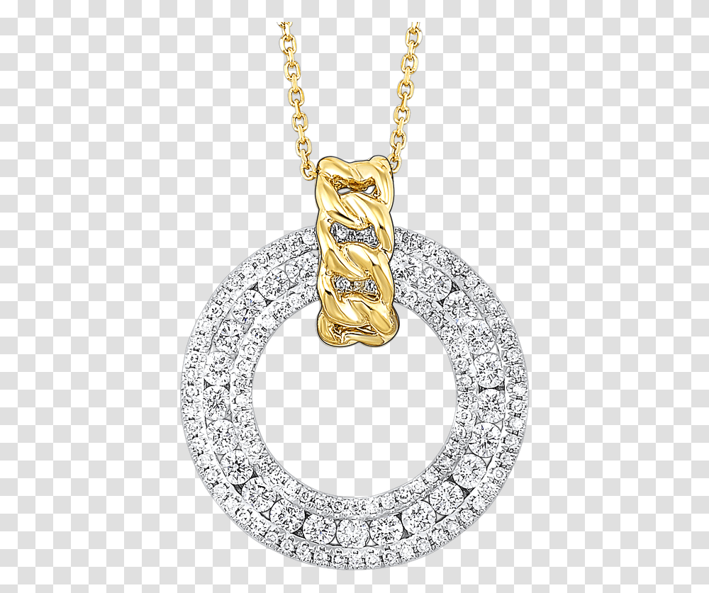Sami Fine Jewelry Two Tone Diamond Circle Pendant Pendant, Necklace, Accessories, Accessory, Gemstone Transparent Png