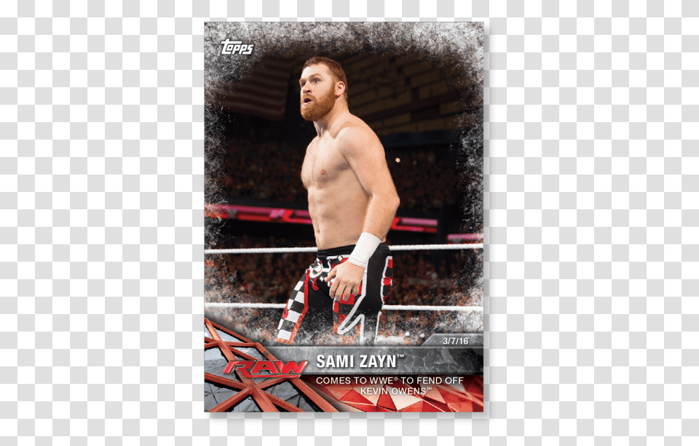 Sami Zayn 2017 Wwe Road To Wrestlemania Base Cards Professional Boxing, Person, Sport, Face, Jaw Transparent Png