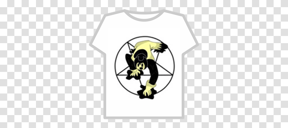 Sammy From Bendy & The Ink Machine T Shirt Roblox Reversed Pentagram, Clothing, Apparel, T-Shirt, Person Transparent Png