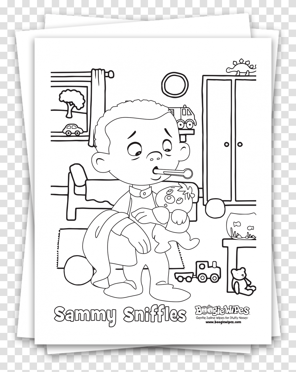 Sammy Sniffles Boogie Wipes Booger Coloring Pages, Comics, Book, Pillow Transparent Png