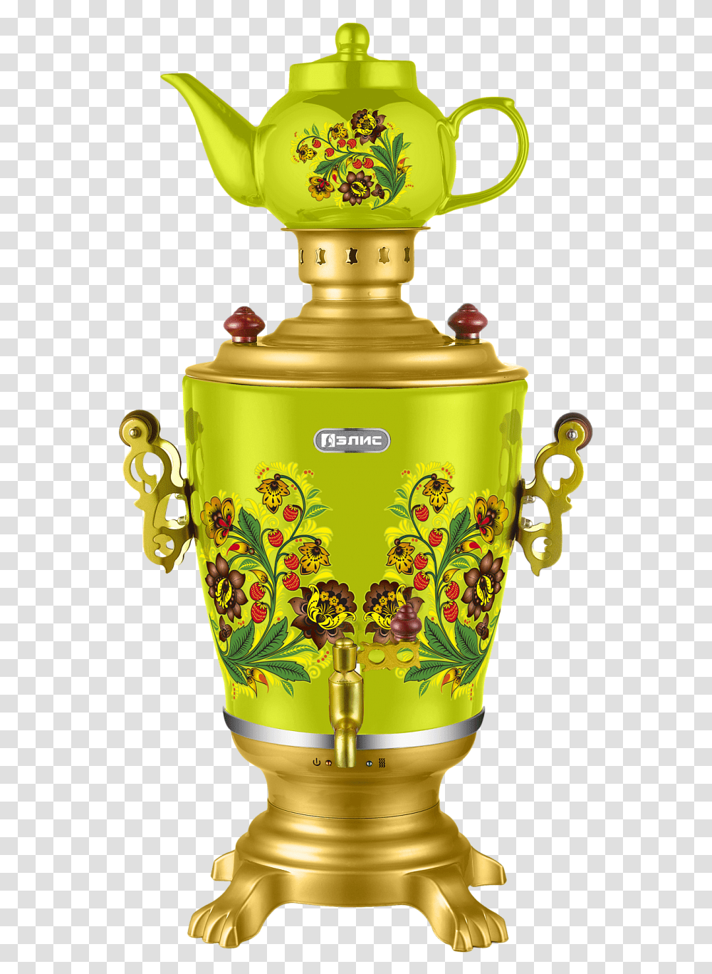 Samovar Samovar Elektricheskij Elis Chernij, Trophy, Jar, Pottery, Gold Transparent Png