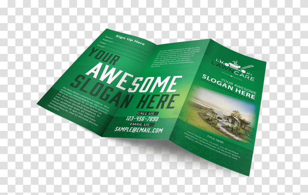 Sample Landscaping Tri Fold Brochure Flyer, Book, Poster, Paper, Advertisement Transparent Png
