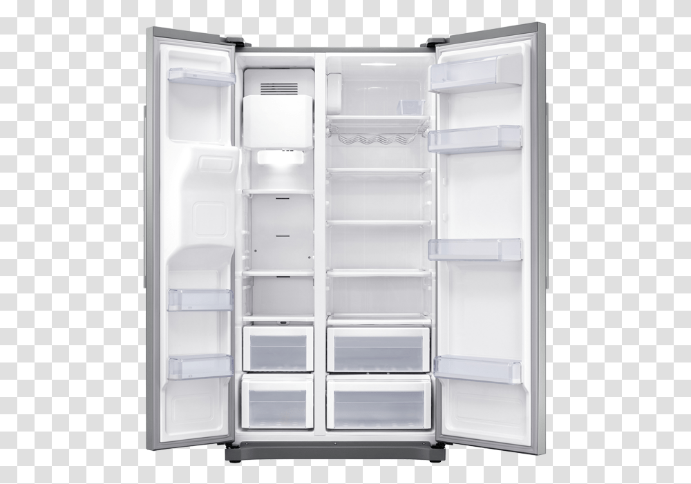 Samsung American Fridge Freezer Inside, Appliance, Refrigerator, Shelf Transparent Png