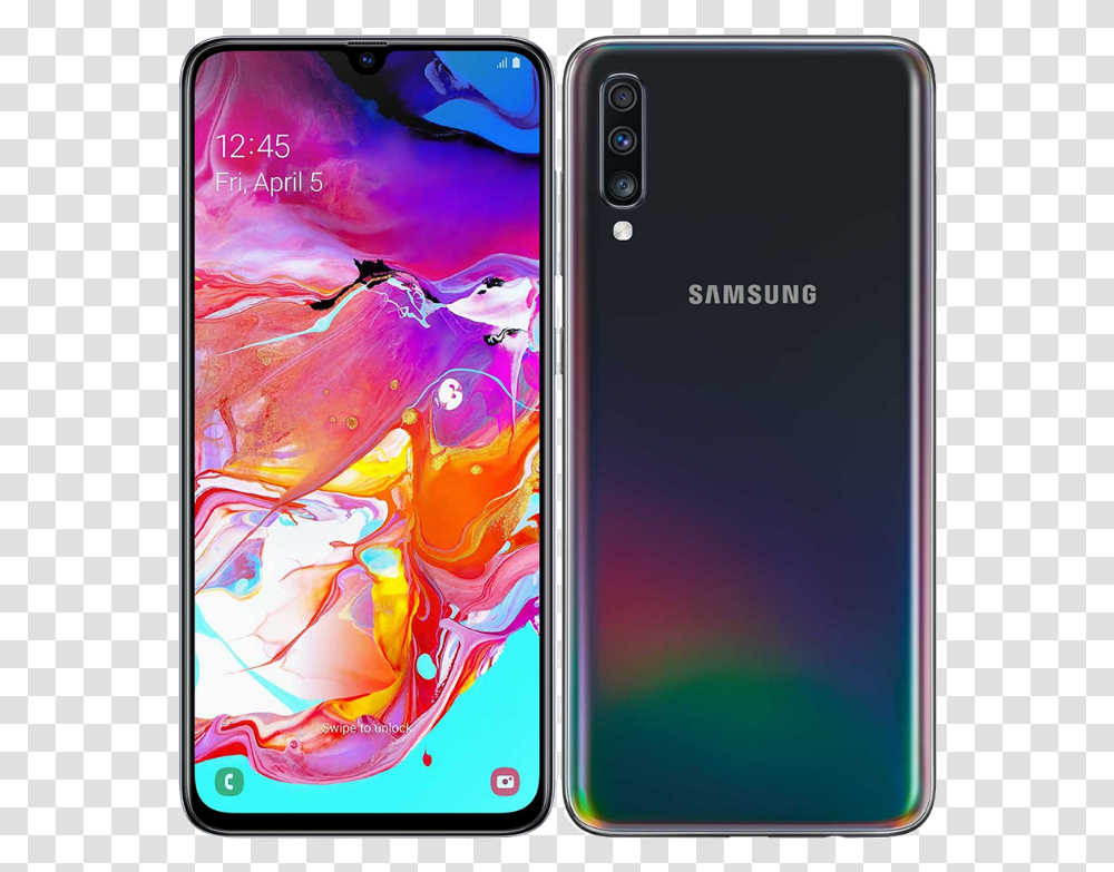 Samsung Galaxy A70 Coming To Us Samsung A70 Black, Mobile Phone, Electronics, Cell Phone, Iphone Transparent Png