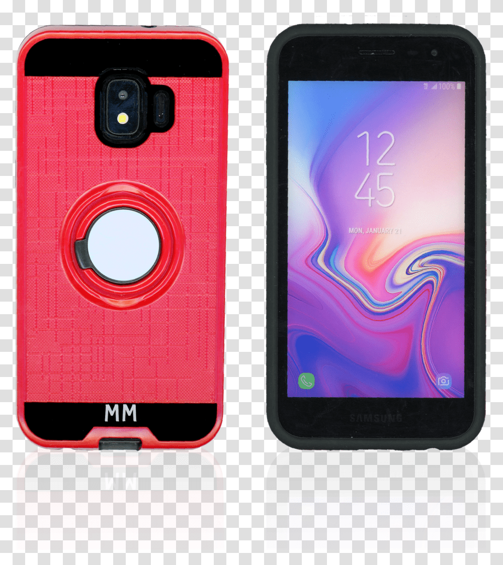 Samsung Galaxy J2 Corej2 Pure Mm Ring Stand Case Red Transparent Png