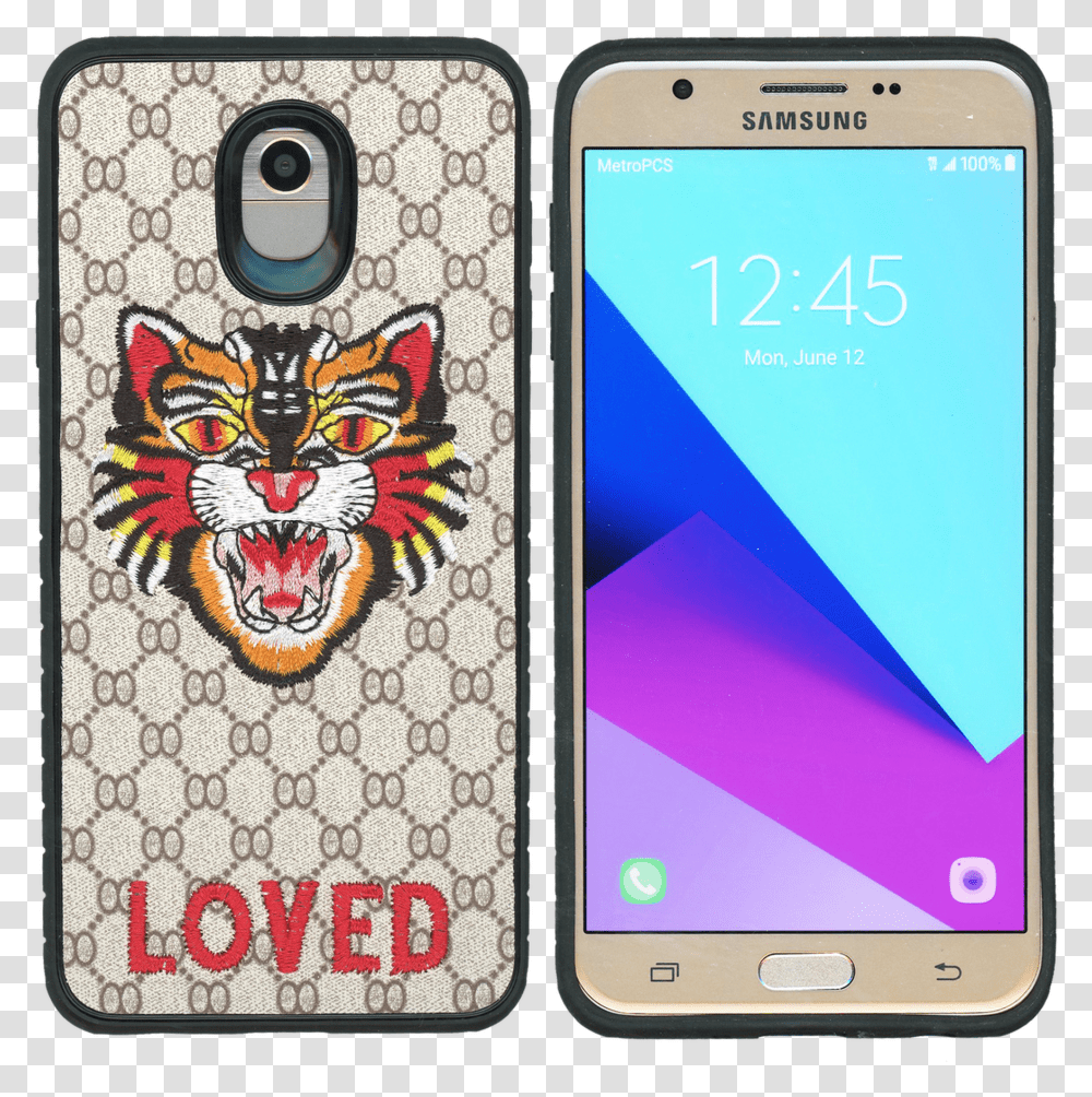 Samsung Galaxy J7 Mm Pattern Tiger Case Transparent Png