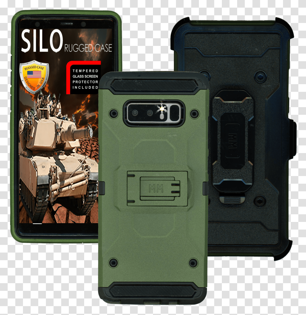 Samsung Galaxy Note 8 Mm Silo Rugged Case Army Green Mobile Phone, Machine, Electronics, Camera, Motor Transparent Png