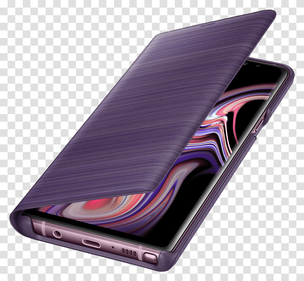 Samsung Galaxy Note 9 Led Wallet Cover Lavender Purple Transparent Png
