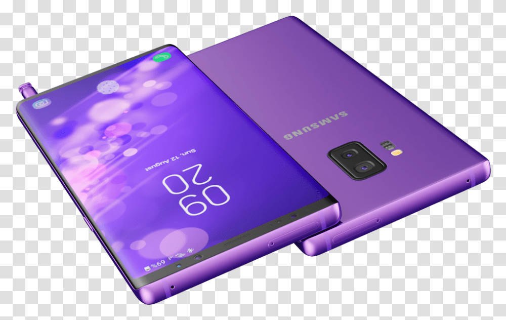 Samsung Galaxy Note 9 Purple Concept, Phone, Electronics, Tablet Computer, Mobile Phone Transparent Png