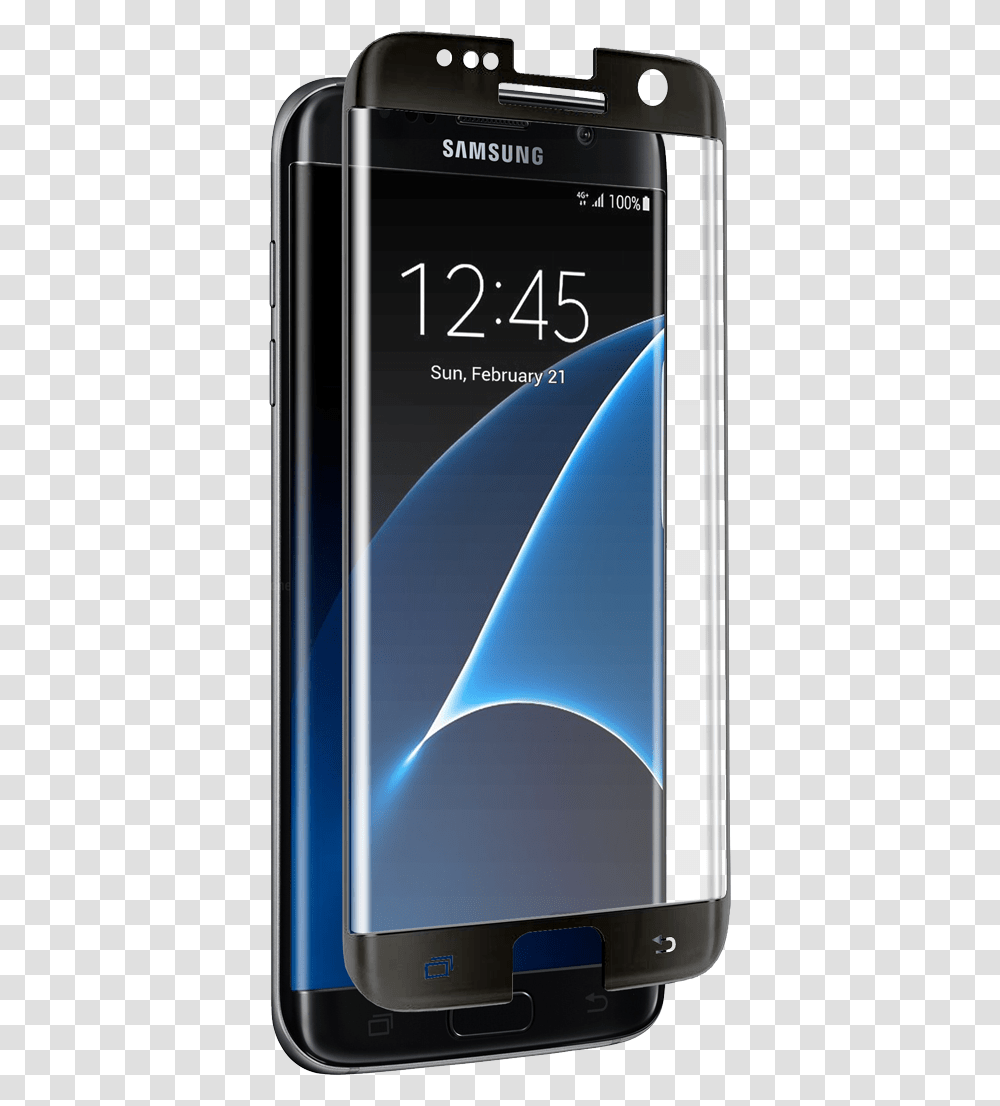 Samsung Galaxy S 7 Edge Curved Black Tempered Glass Samsung S7 Edge Black Tempered Glass, Mobile Phone, Electronics Transparent Png