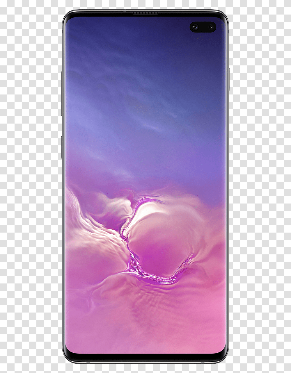 Samsung Galaxy S10 Ceramic Black Front Image, Mobile Phone, Electronics, Cell Phone, Purple Transparent Png