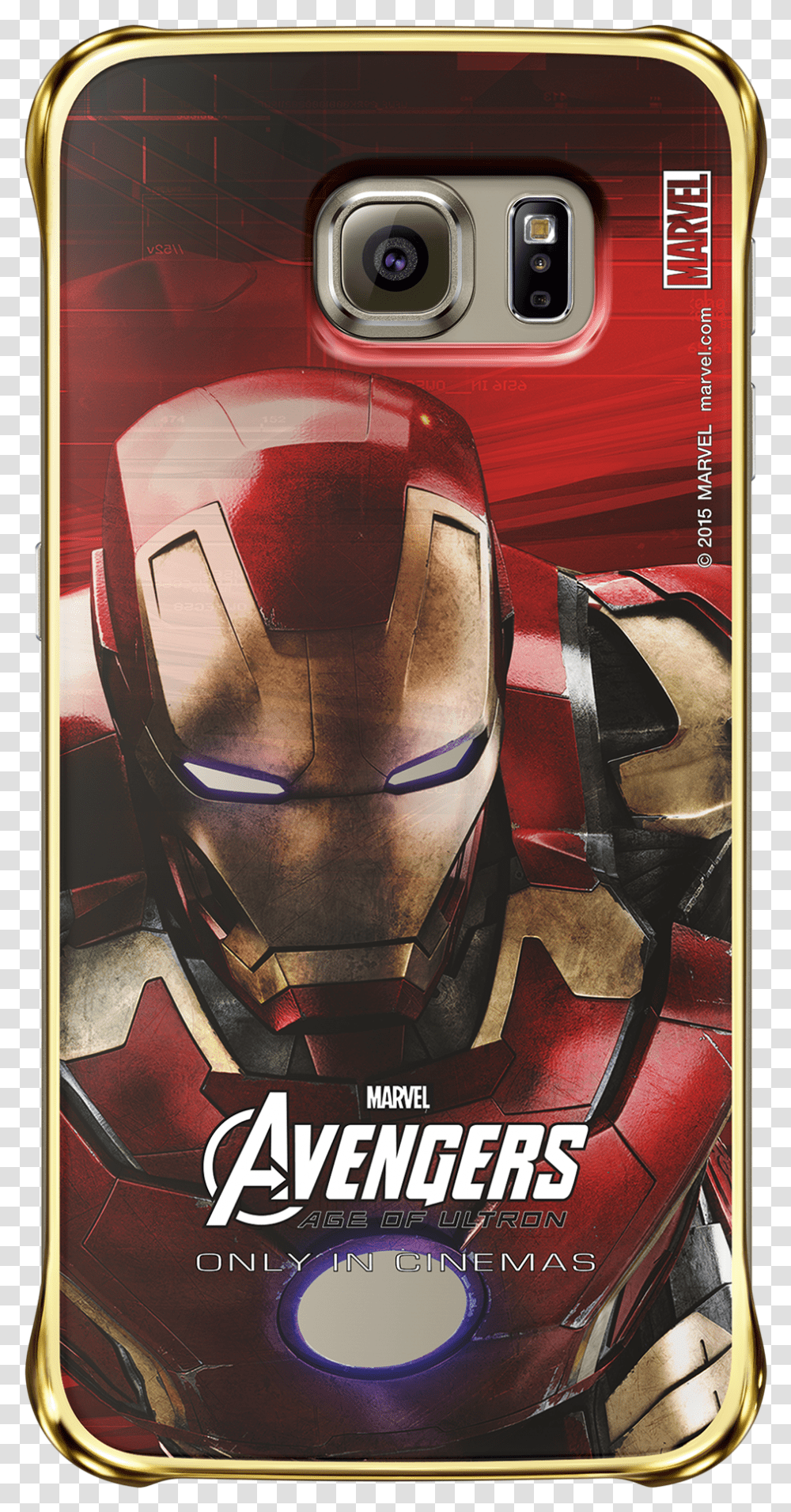 Samsung Galaxy S6 Clear Cover Avengers Edition Gold Samsung Galaxy S6, Machine, Helmet, Clothing, Apparel Transparent Png