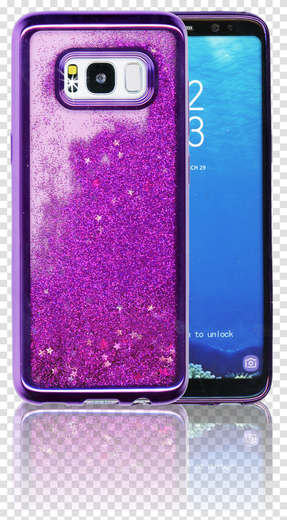 Samsung Galaxy S8 Mm Electroplated Water Glitter Case Transparent Png