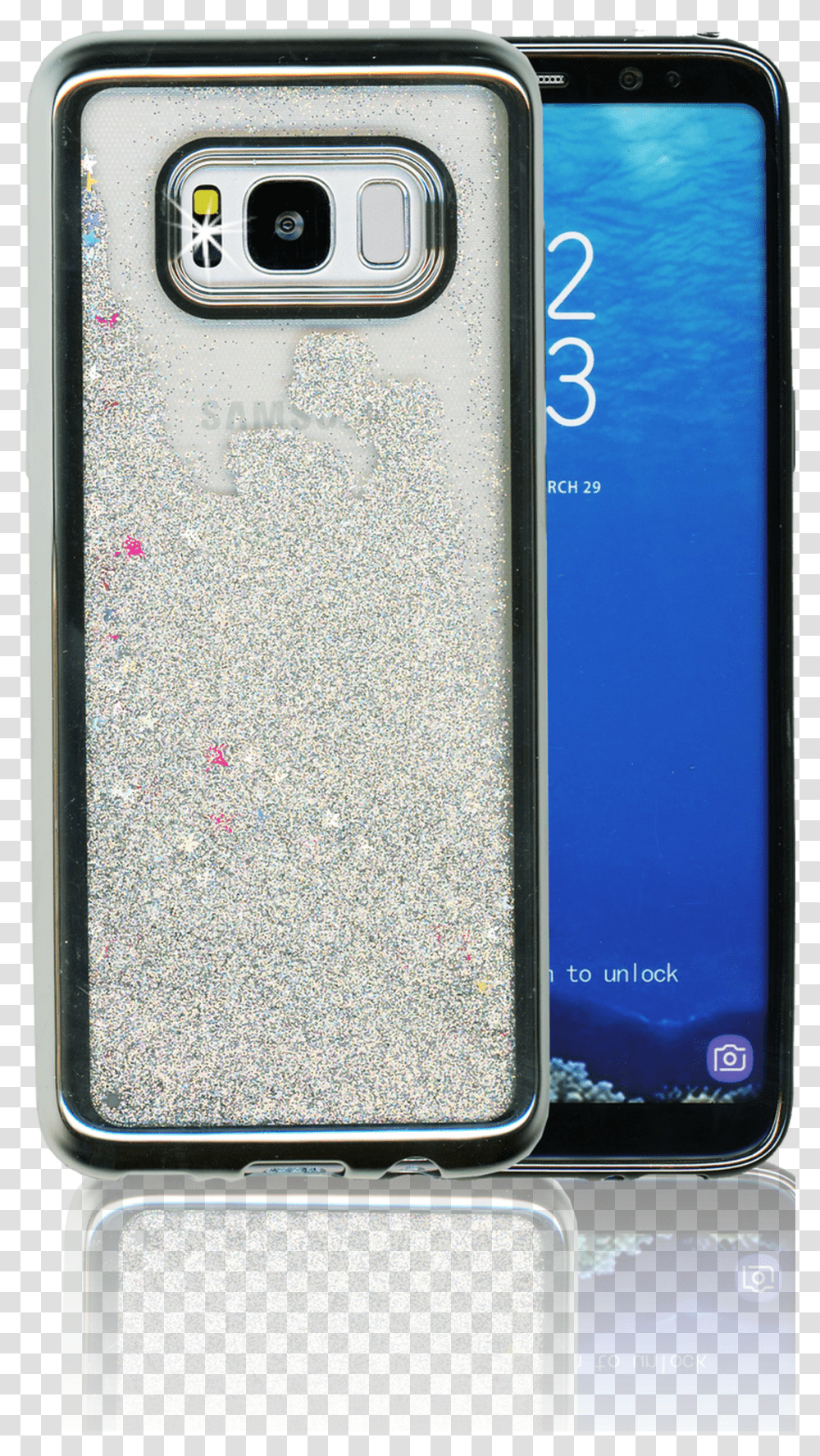 Samsung Galaxy S8 Mm Electroplated Water Glitter Case Transparent Png