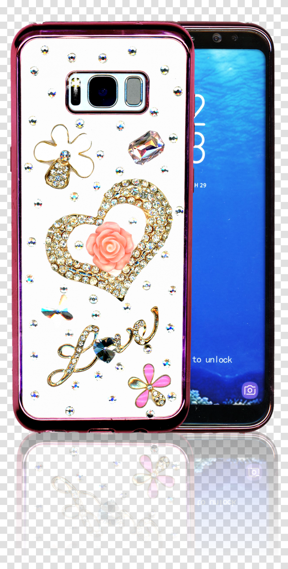 Samsung Galaxy S8 Plus Mm Bling 3d Heart Smartphone, Mobile Phone, Electronics, Outdoors Transparent Png