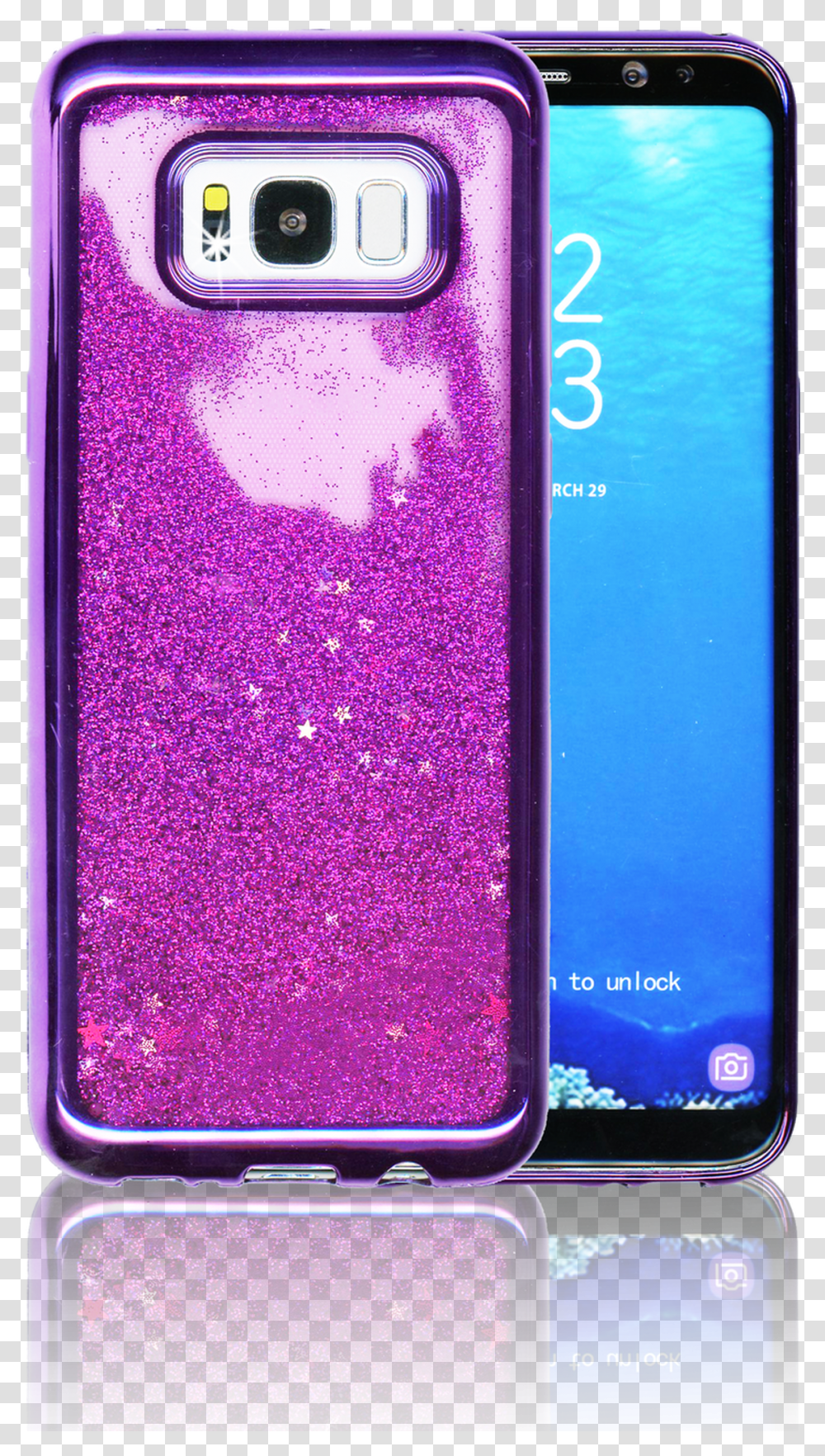Samsung Galaxy S8 Plus Mm Electroplated Water Glitter Transparent Png