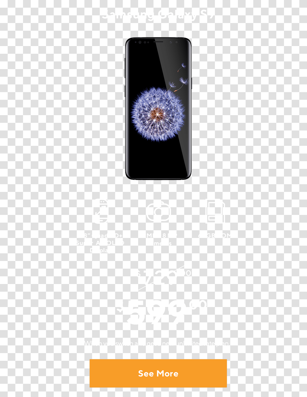 Samsung Galaxy S9 From Metro By T Mobile Smartphone, Mobile Phone, Electronics, Cell Phone Transparent Png