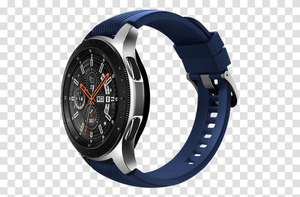Samsung Galaxy Watch The Official Samsung Galaxy Site Galaxy Watch 46mm Blue, Wristwatch, Helmet, Clothing, Apparel Transparent Png
